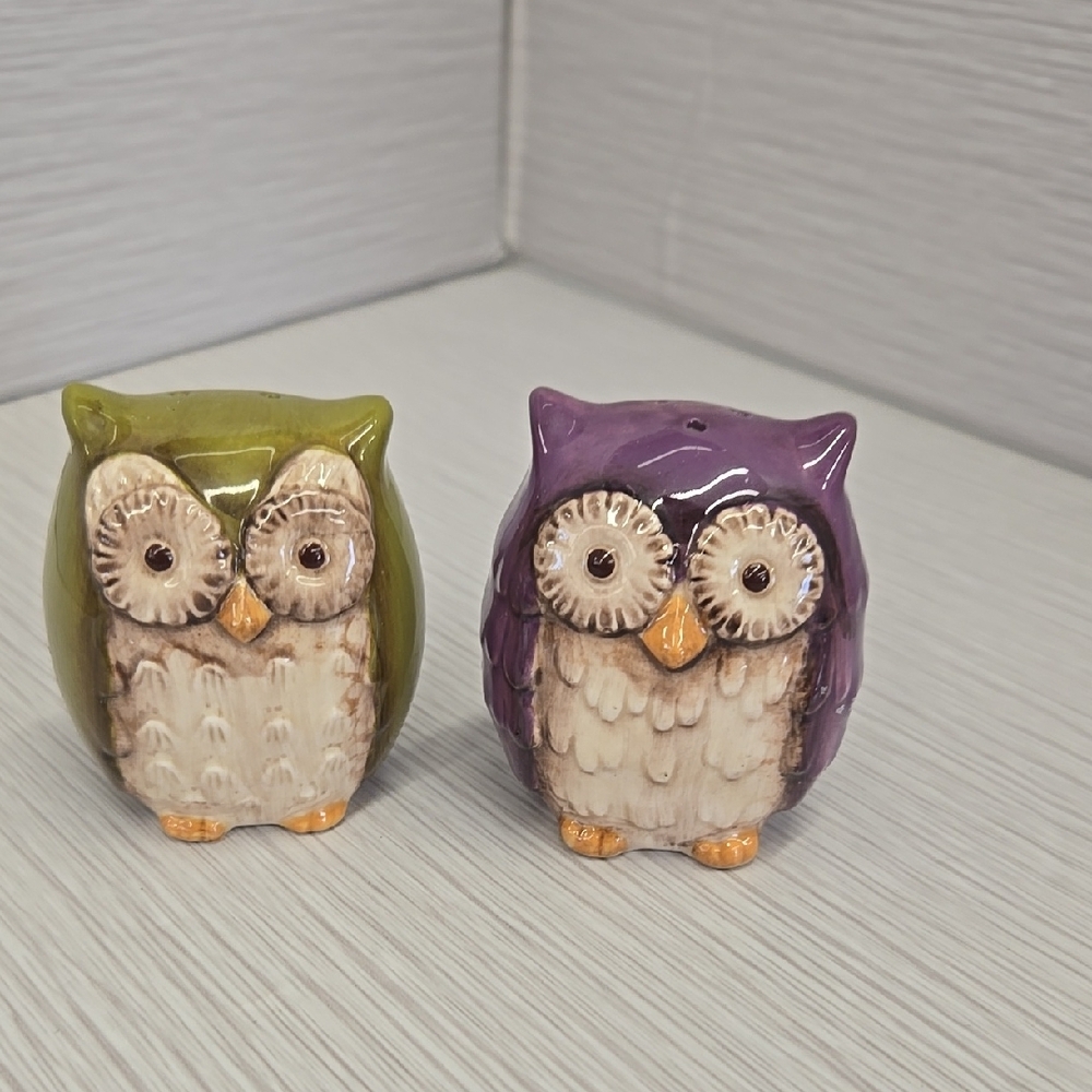 Ceramic Owl Salt and Pepper Shakers